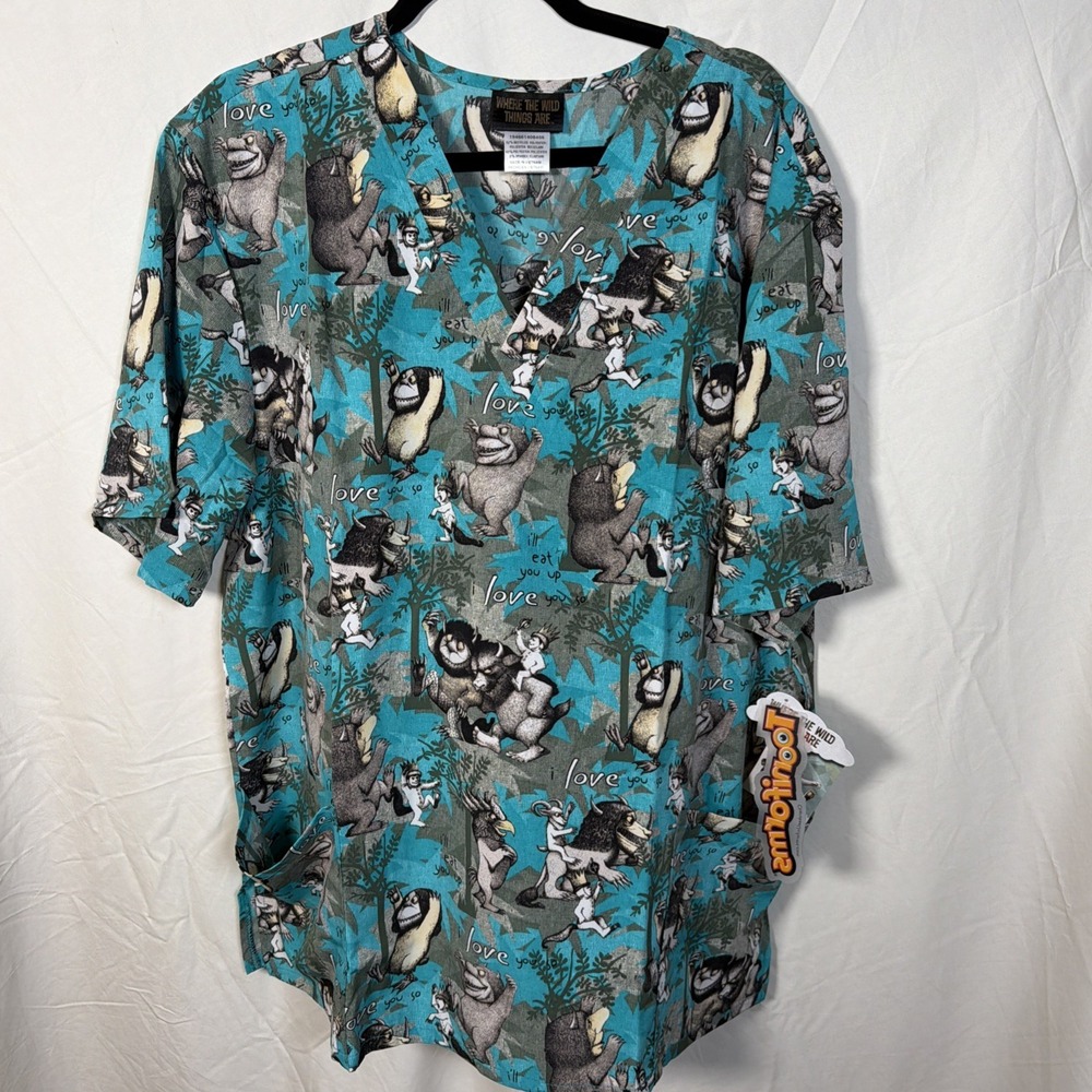Tooniforms by‎ Cherokee – Where the Wild Things Are Scrub Top (Size XL)
